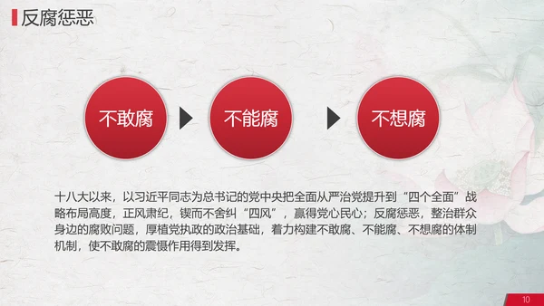 党政党委防腐廉政讲堂PPT模板