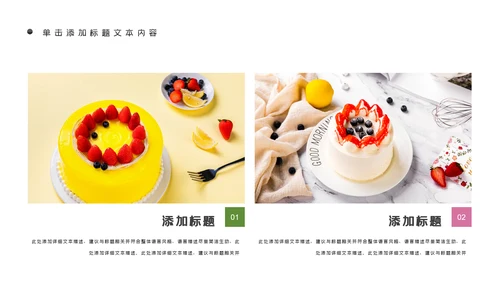 美食蛋糕甜点下午茶点心糕点早餐PPT模板