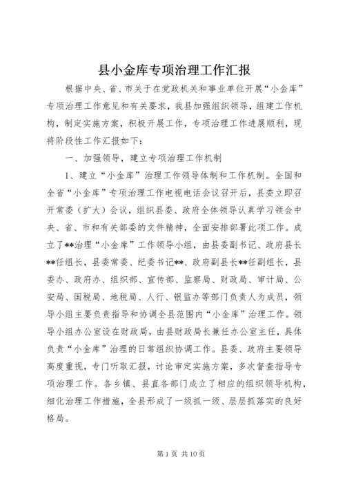 县小金库专项治理工作汇报.docx