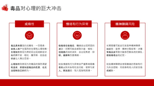 红色简约风远离毒品PPT