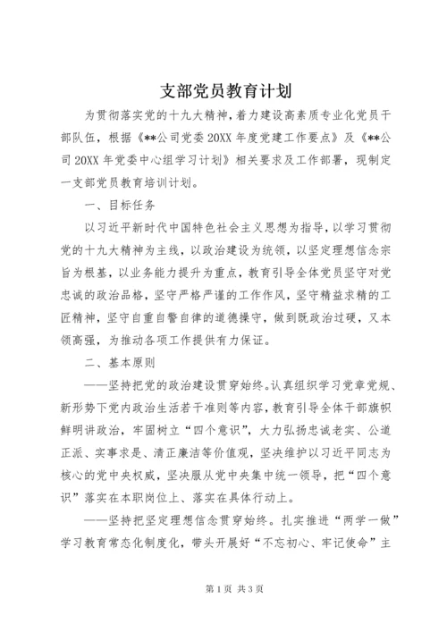 支部党员教育计划.docx