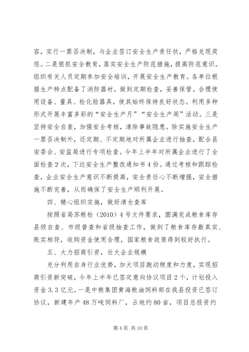 粮食局计划安排完成半年总结安排.docx