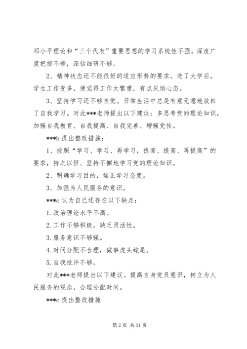 党员民主生活会会议纪录.docx