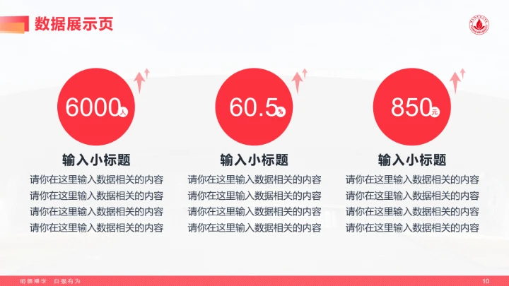 红色风格佛山科学技术学院专属学术汇报毕业答辩通用PPT模板