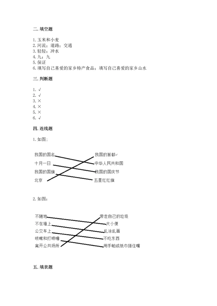 新部编版小学二年级上册道德与法治期末测试卷（考点精练）.docx
