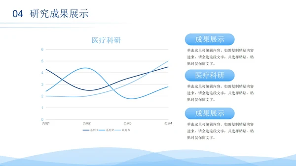 蓝色渐变科技科研医学报告PPT模板