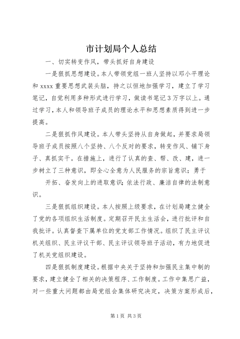 市计划局个人总结 (11).docx