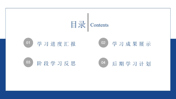 简约学习汇报模板