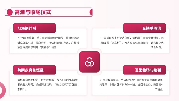 粉色卡通风七夕节情侣活动安排PPT