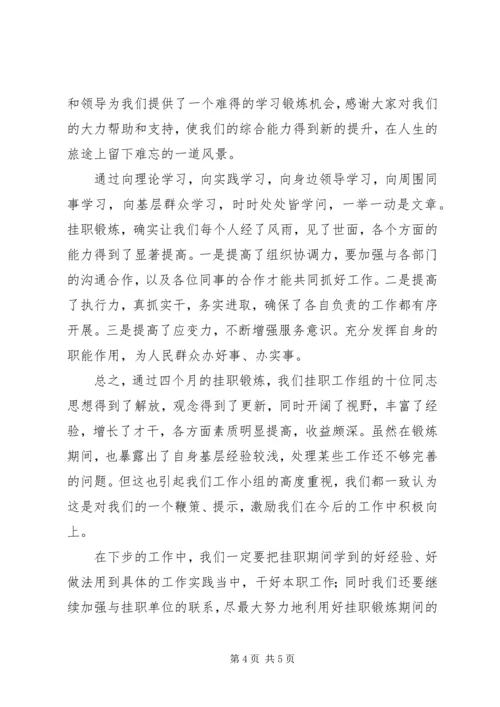 乡镇挂职锻炼学习工作总结.docx