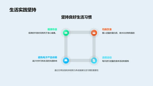 初一健康生活讲座PPT模板