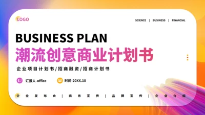 企划书潮流创意风格商业计划书通用PPT模板