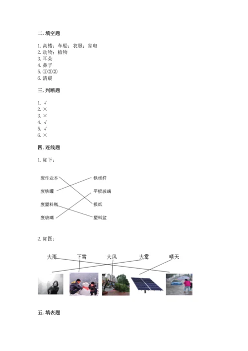 教科版科学二年级上册《期末测试卷》精品（典优）.docx