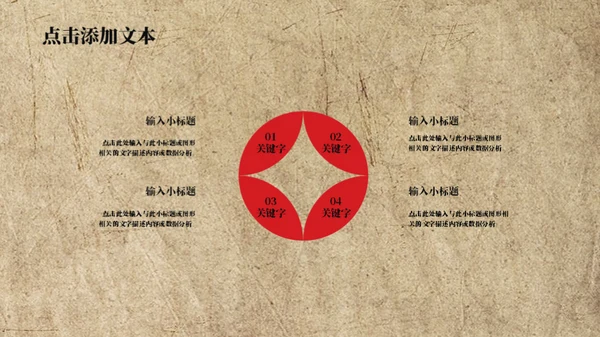 怀旧风红色剪影天安门五四青年节通用PPT模板