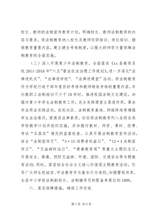 教育局年度依法治县工作计划范文.docx