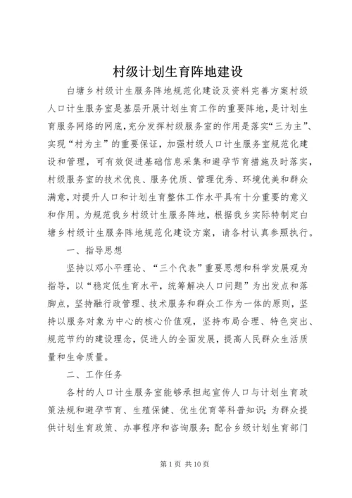 村级计划生育阵地建设.docx