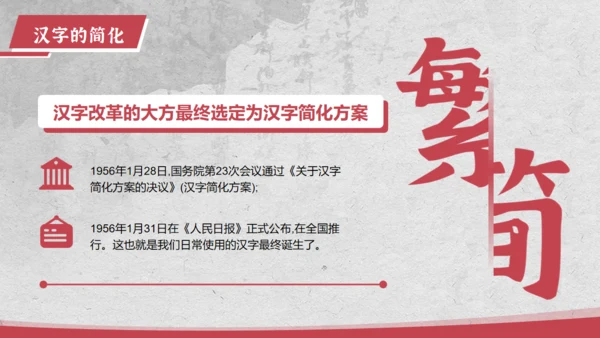 汉字的新中国史文脉汉语言文学通用PPT模板