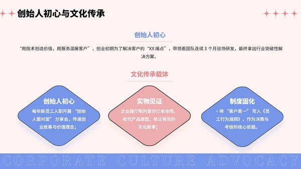 彩色插画风企业文化宣导PPT模板
