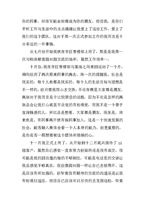 置业顾问XX年终总结范文