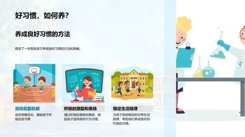 幼儿行为习惯教导PPT模板