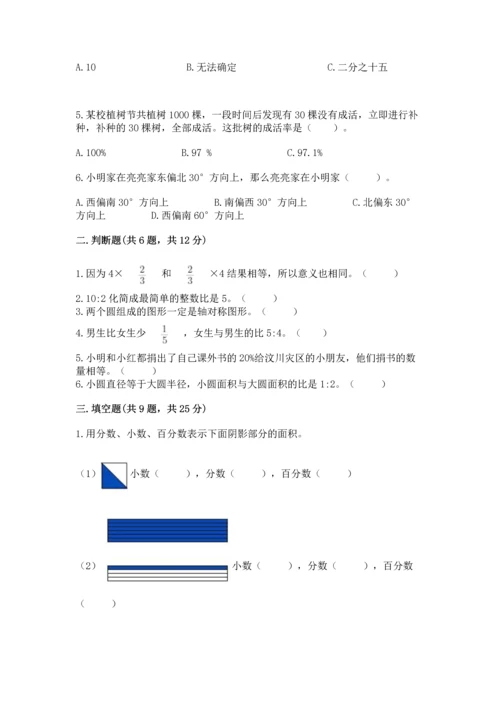 人教版六年级上册数学期末测试卷【易错题】.docx