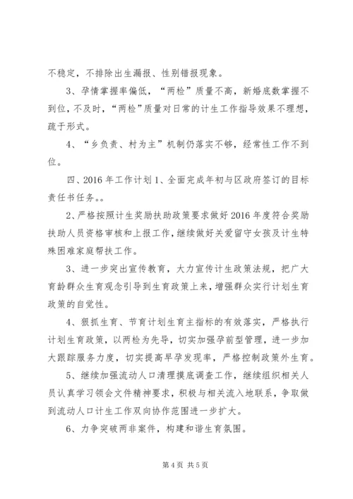 乡镇年度计划生育工作总结及工作计划.docx