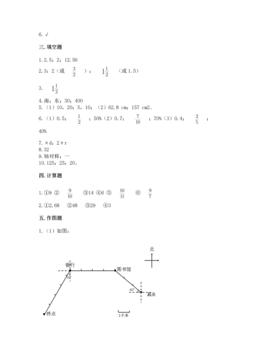 人教版六年级上册数学期末测试卷及答案【考点梳理】.docx