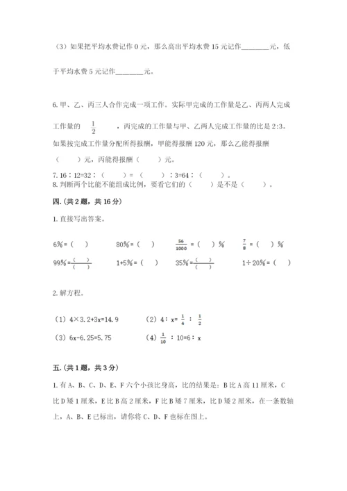 苏教版数学六年级下册试题期末模拟检测卷及参考答案【典型题】.docx