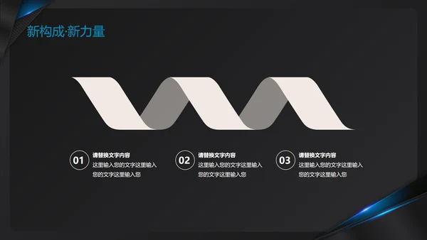 黑色商务风部门总结会议PPT模板