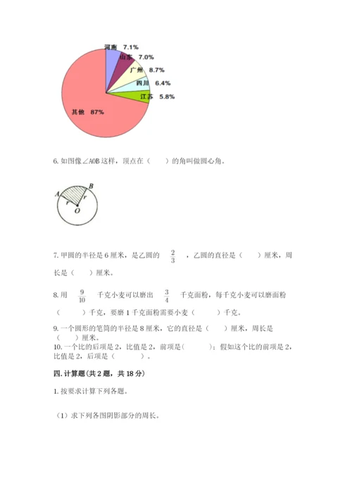 2022六年级上册数学期末测试卷（完整版）word版.docx