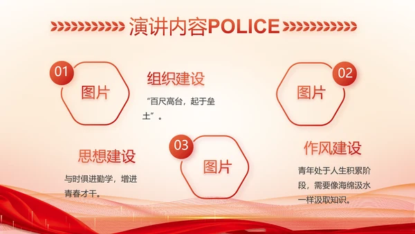 红色大气警察公安表彰大会动态PPT模板