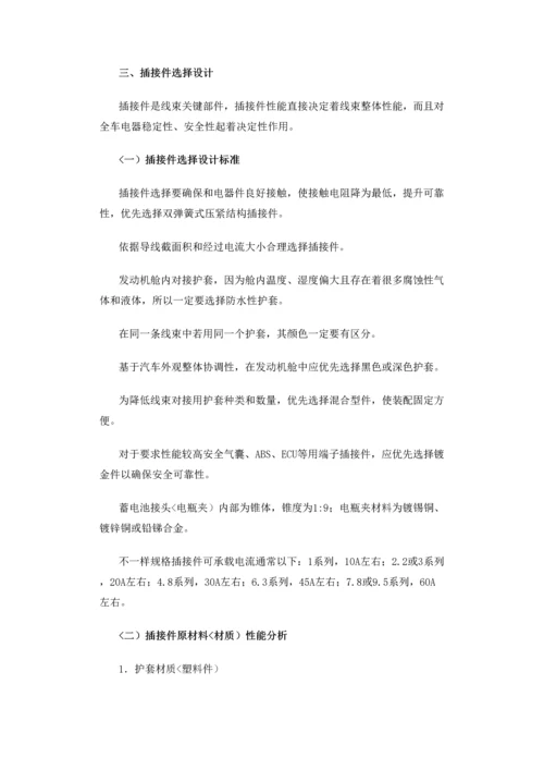 汽车线束设计专项方案及线束用原材料.docx