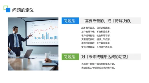 扁平商务风问题分析企业培训PPT模板