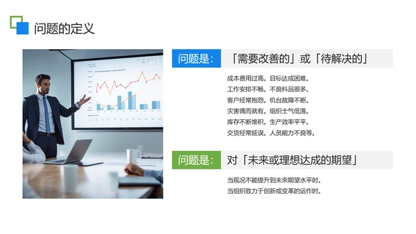 扁平商务风问题分析企业培训PPT模板