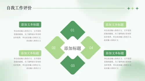 绿色清新风年中工作总结PPT模板