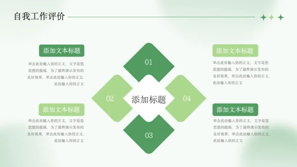绿色清新风年中工作总结PPT模板