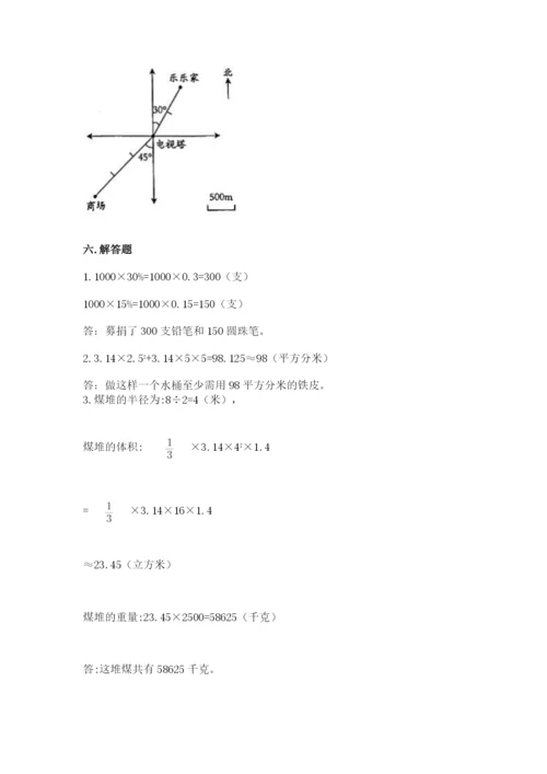 人教版六年级下册数学期末测试卷（名校卷）.docx