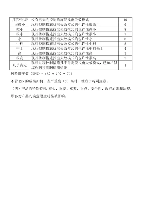 FMEA特殊设定及控制计划培训资料