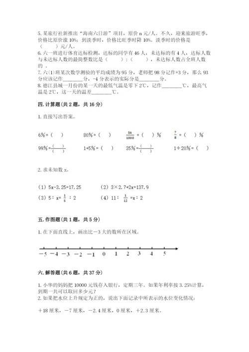 沪教版小学六年级下册数学期末综合素养测试卷精品【预热题】.docx