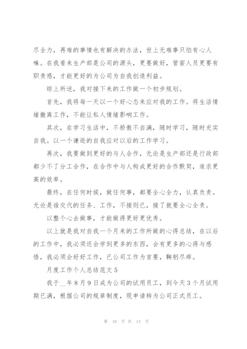 月度工作个人总结报告范文.docx