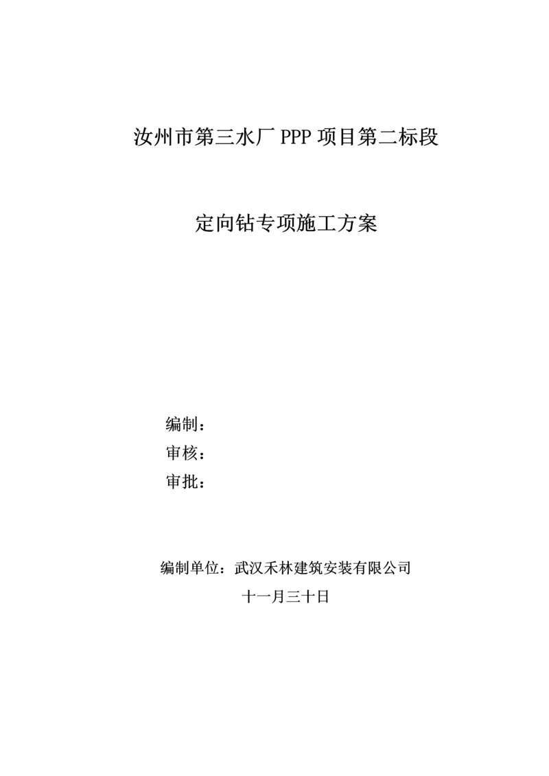 定向钻专项综合施工专题方案.docx