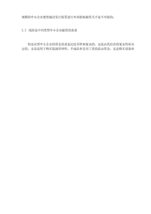 中小企业融资问题研究