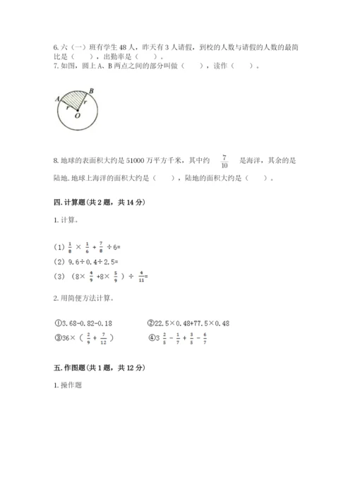 人教版六年级上册数学期末测试卷（夺冠系列）word版.docx