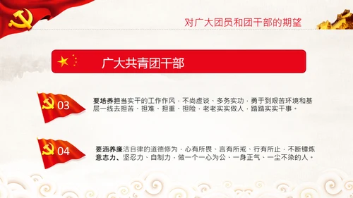 在庆祝共青团成立100周年大会上的讲话PPT