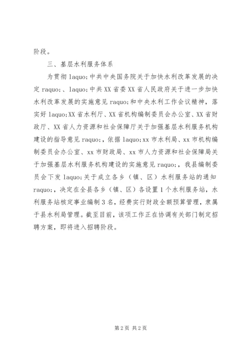 县水利局水利建设项目督导检查工作汇报.docx