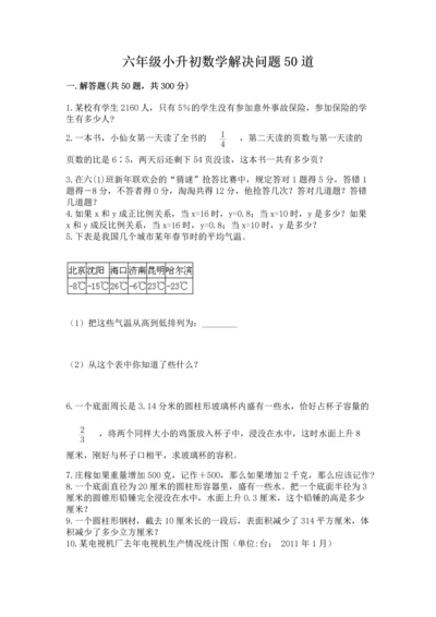 六年级小升初数学解决问题50道精品（考试直接用）.docx