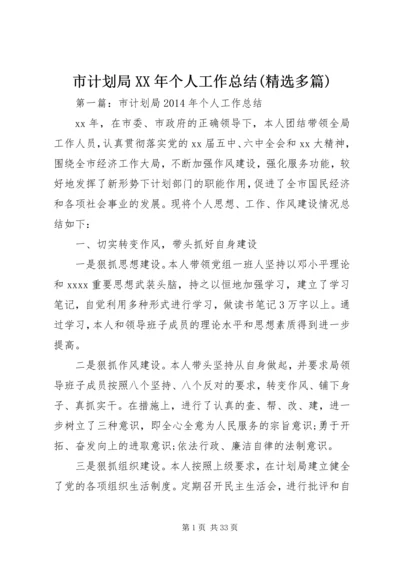 市计划局XX年个人工作总结(精选多篇).docx