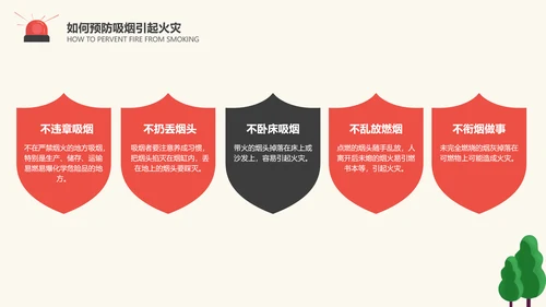 119消防车卡通风消防安全知识宣传通用PPT模板