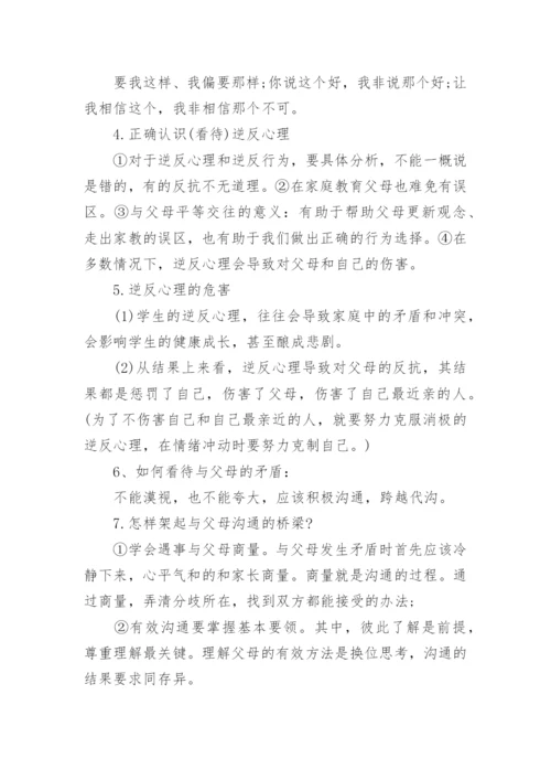 八年级上册政治思维导图及复习纲要.docx