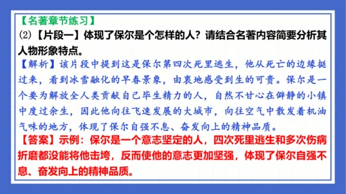 名著导读《钢铁是怎样炼成的》复习课件-2023-2024学年统编版语文八年级下册(共63张PPT)